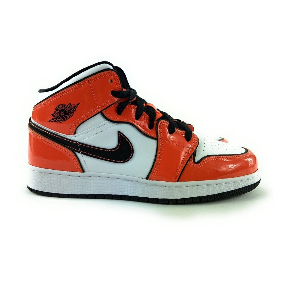Nike Air Jordan 1 Mid SE Turf Orange Athletic Shoes BQ6931-802 Size 7 Y